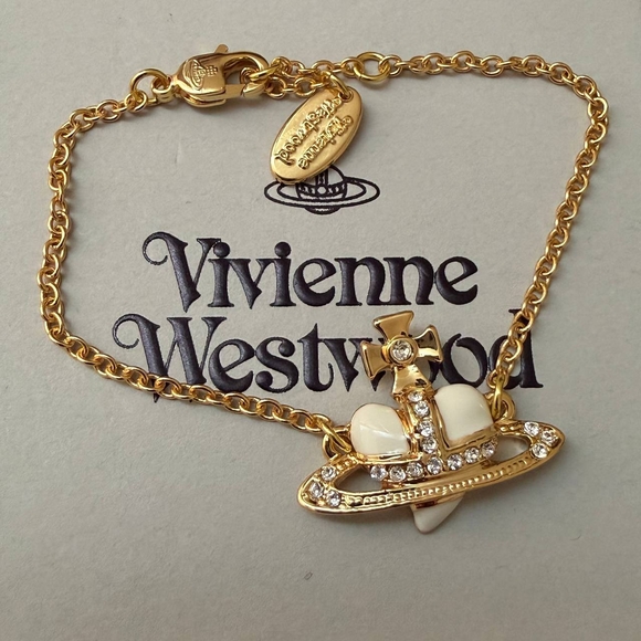 Vivienne Westwood Gold and Silver Orb Bracelet - Picture 2 of 4